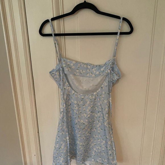 ZAFUL Flower Print Cowl Front Backless Slit Dress - Picture 4 of 8